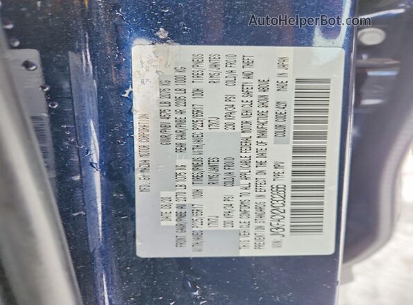 JM3KFACM2M0302866 2021 MAZDA CX-5 Blue Вид наклейки з VIN-кодом