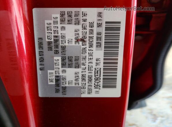 JM3KFACM6K0535503 2019 MAZDA CX-5 Burgundy 