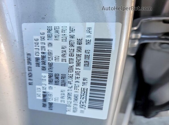 JM3KFBCL5S0589856 2025 MAZDA CX-5 Silver VIN կոդի պիտակի տեսք