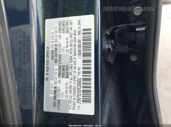 JM3KFBCM2M0399850 2021 MAZDA CX-5 Blue Vista del compartimento del motor