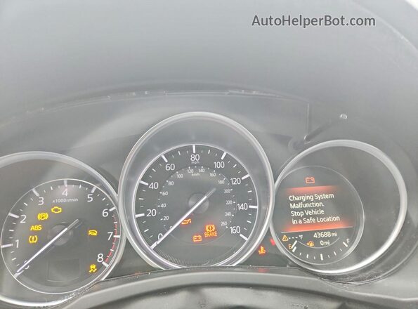 JM3KFBCMXM0405197 2021 MAZDA CX-5 Blue Вид щитка приладів