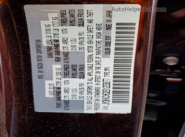 JM3KKCHD2S1233877 2025 MAZDA CX-90 Burgundy Vista de la etiqueta del VIN