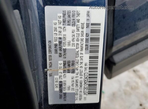 JM3TCBCY2M0534373 2021 MAZDA CX-9 Blue VIN sticker view