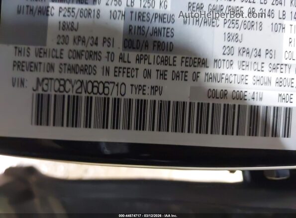 JM3TCBCY2N0606710 2022 MAZDA CX-9 Black Engine compartment view