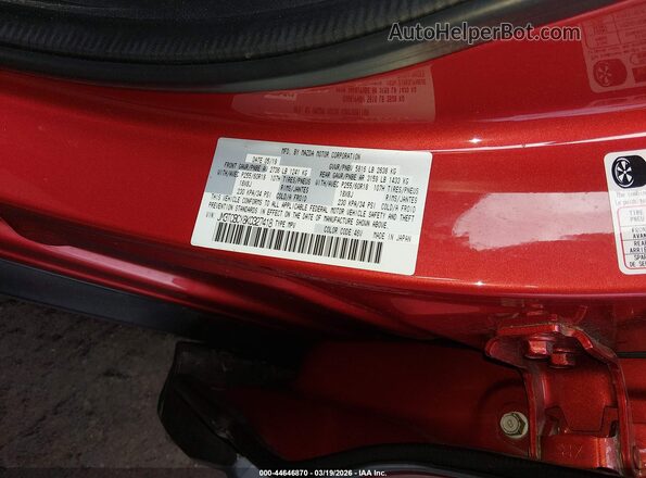 JM3TCBCY8K0327418 2019 MAZDA CX-9 Red ძრავის განყოფილების ხედი
