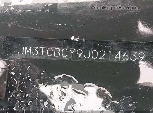 JM3TCBCY9J0214639 2018 MAZDA CX-9 Gray ძრავის განყოფილების ხედი