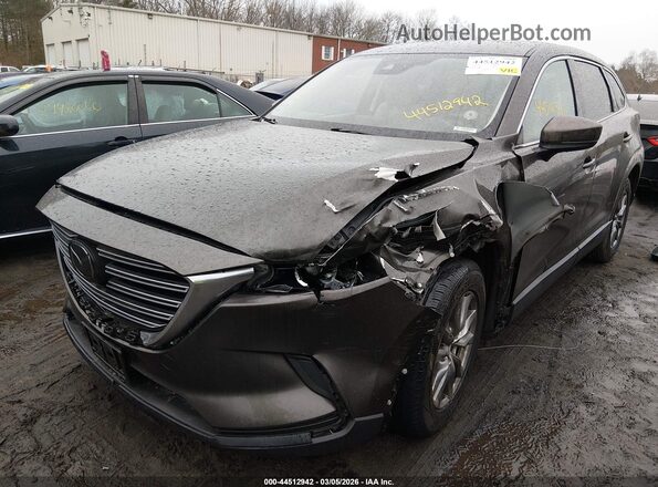 JM3TCBCY9J0214639 2018 MAZDA CX-9 Gray წინა მარცხენა ხედი სამი მეოთხედიდან