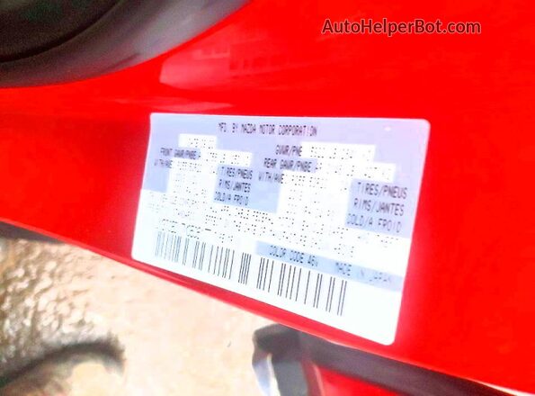 JM3TCBDY7M0506177 2021 MAZDA CX-9 Red VIN კოდის სტიკერის ხედი