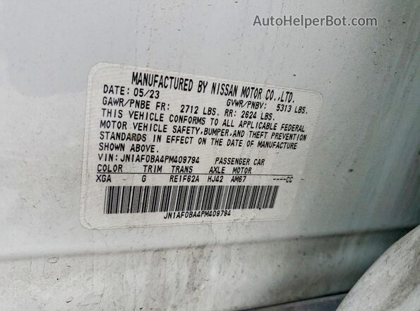 JN1AF0BA4PM409794 2023 NISSAN ARIYA White 