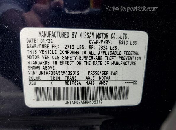 JN1AF0BA5RM432312 2024 NISSAN ARIYA Blue 
