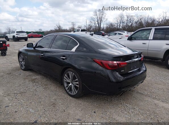 JN1AV7AR0JM780011 2018 INFINITI Q50 HYBRID Black Tył lewy