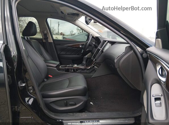 JN1AV7AR0JM780011 2018 INFINITI Q50 HYBRID Black Widok wnętrza z przodu