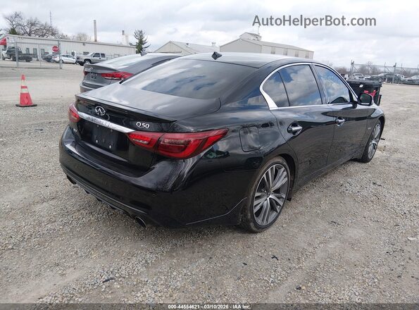 JN1AV7AR0JM780011 2018 INFINITI Q50 HYBRID Black Tył prawy