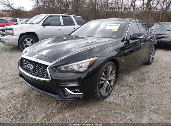 JN1AV7AR0JM780011 2018 INFINITI Q50 HYBRID Black Przód lewy