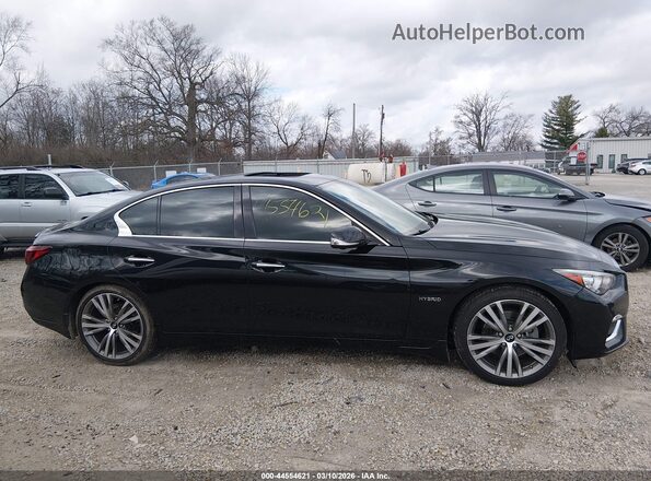JN1AV7AR0JM780011 2018 INFINITI Q50 HYBRID Black Widok wnętrza 360 stopni