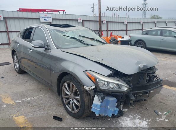 JN1BY1AP5JM180320 2018 INFINITI Q70 Gray Vista frontal
