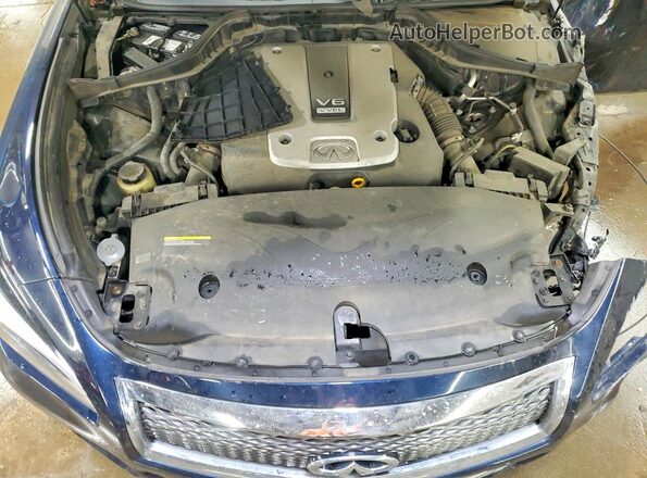 JN1BY1PR4HM210166 2017 INFINITI Q70L Синий Вид задней части салона