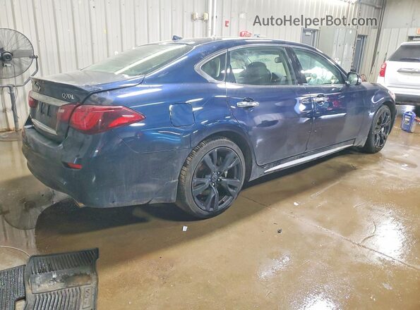 JN1BY1PR4HM210166 2017 INFINITI Q70L Синий Задняя правая четверть