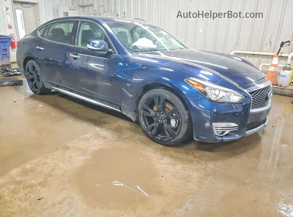 JN1BY1PR4HM210166 2017 INFINITI Q70L Синий Передняя правая четверть