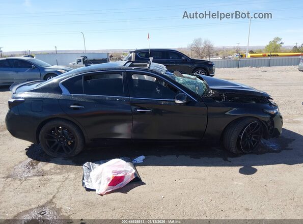 JN1CV7AP5JM240600 2018 INFINITI Q50 Black Вид щитка приладів