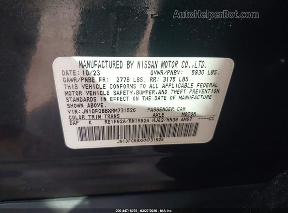 JN1DF0BBXRM731526 2024 NISSAN OTHER Green Вид підкапотного простору
