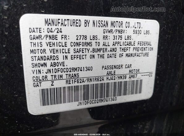JN1DF0CD2RM741340 2024 NISSAN ARIYA Черный Вид подкапотного пространства