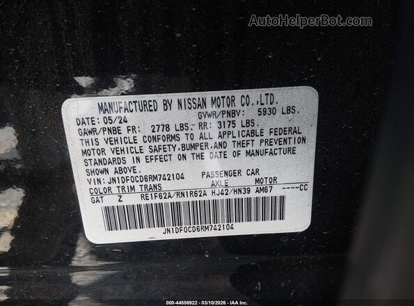 JN1DF0CD6RM742104 2024 NISSAN ARYIA Черный 