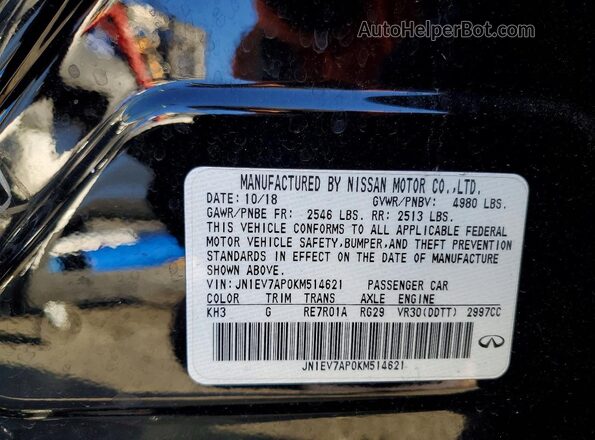 JN1EV7AP0KM514621 2019 INFINITI Q50 Черный 
