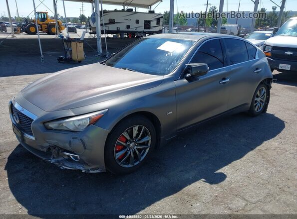 JN1EV7APXHM742781 2017 INFINITI Q50 Gray Front left