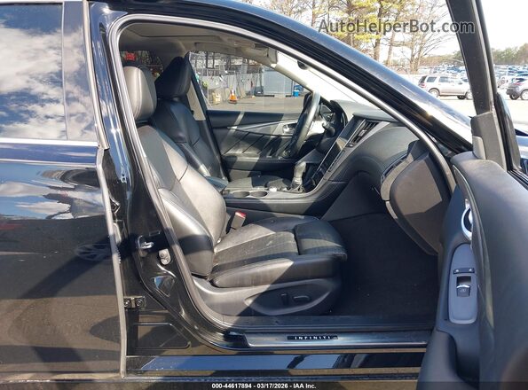 JN1EV7AR8KM558741 2019 INFINITI Q50 Black წინა სალონის ხედი