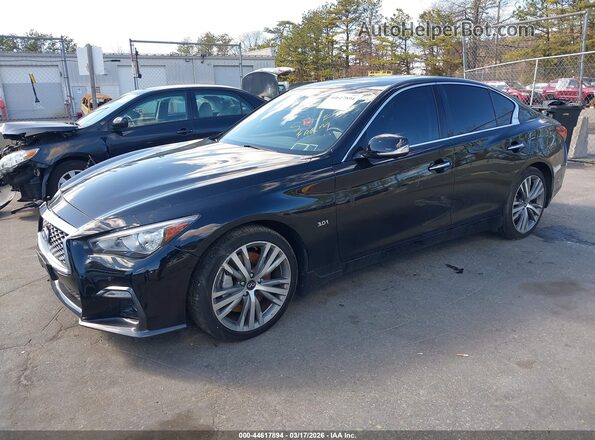 JN1EV7AR8KM558741 2019 INFINITI Q50 Black წინა მარცხენა ხედი სამი მეოთხედიდან