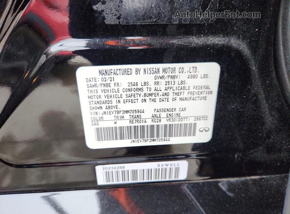JN1EV7BP2MM705944 2021 INFINITI Q50 Black 