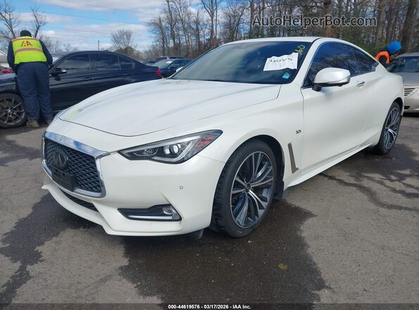 JN1EV7EL3LM380163 2020 INFINITI Q60 White წინა მარცხენა ხედი სამი მეოთხედიდან