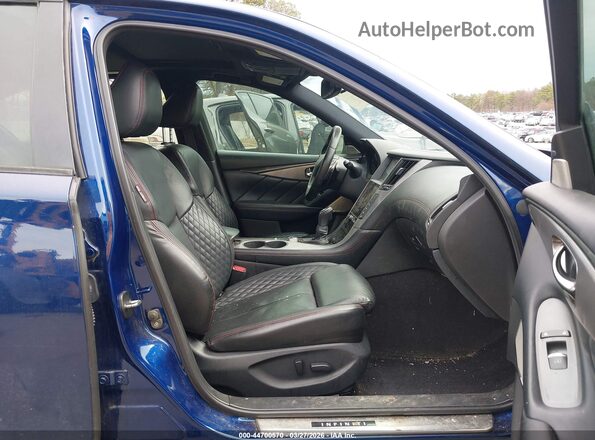 JN1FV7AR1JM480953 2018 INFINITI Q50 Blue Widok wnętrza z przodu