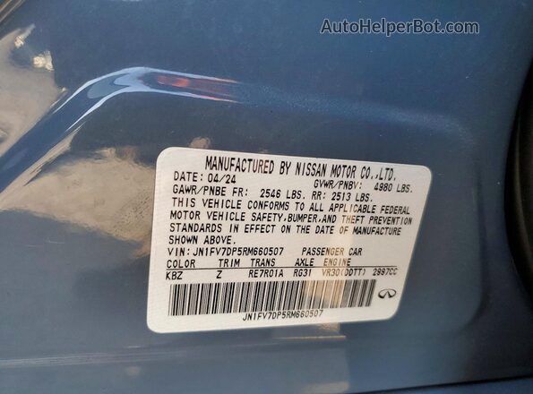 JN1FV7DP5RM660507 2024 INFINITI Q50 Gray Widok komory silnika