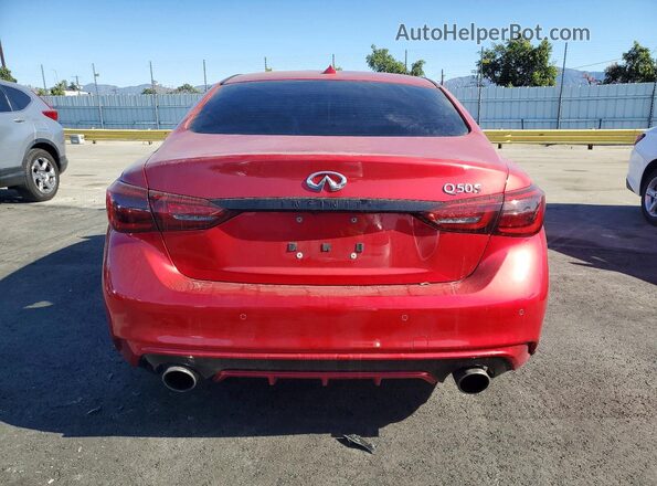 JN1FV7DP7MM850463 2021 INFINITI Q50 Red Вид ззаду