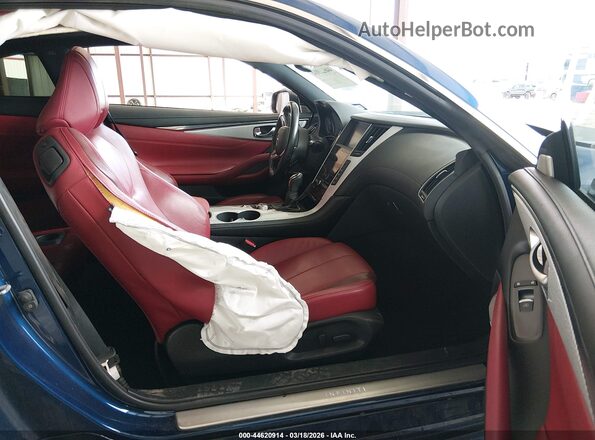 JN1FV7EL2KM440372 2019 INFINITI Q60 Blue Вид салону спереду