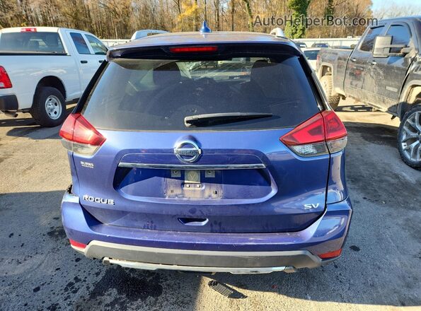 JN8AT2MT4JW453729 2018 NISSAN ROGUE Blue უკანა ხედი