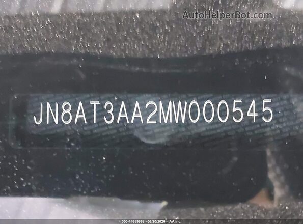 JN8AT3AA2MW000545 2021 NISSAN ROGUE Blue Engine compartment view