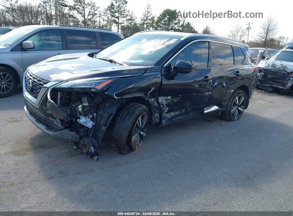 JN8AT3CB5MW241859 2021 NISSAN ROGUE Black Առջևի ձախ երեք քառորդ տեսարան
