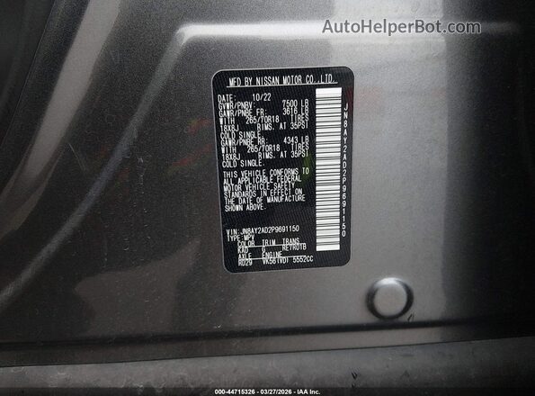 JN8AY2AD2P9691150 2023 NISSAN ARMADA Gray Engine compartment view