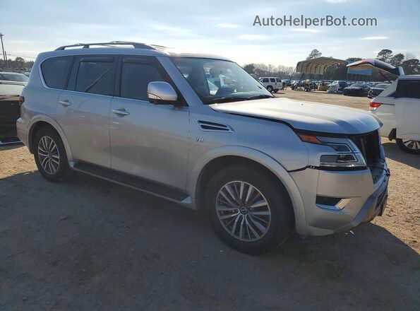 JN8AY2BA3M9374204 2021 NISSAN ARMADA Silver Przód prawy