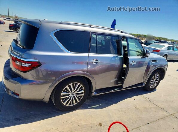 JN8AY2BA4M9371148 2021 NISSAN ARMADA Gray Trasero derecho