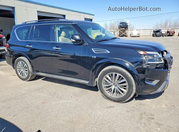 JN8AY2BA7M9370768 2021 NISSAN ARMADA Черный Передняя правая четверть