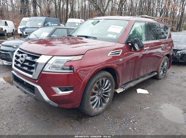 JN8AY2DB5N9813166 2022 NISSAN ARMADA Красный Передняя левая четверть