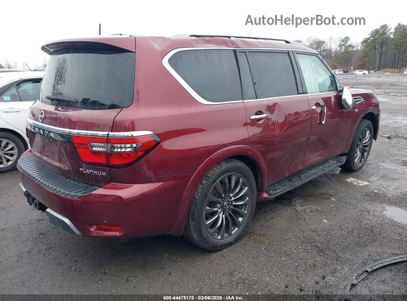 JN8AY2DB5N9813166 2022 NISSAN ARMADA Красный Задняя правая четверть