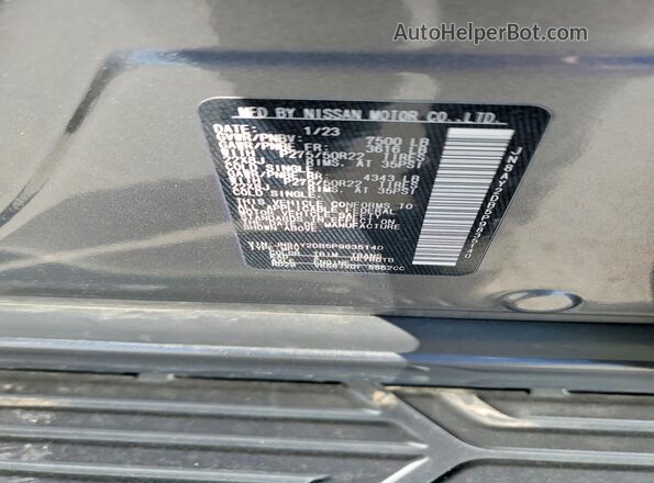 JN8AY2DB5P9835140 2023 NISSAN ARMADA Gray Vista de la etiqueta del VIN