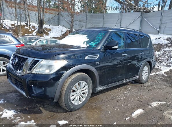 JN8AY2NC8H9504061 2017 NISSAN ARMADA Black Առջևի ձախ երեք քառորդ տեսարան
