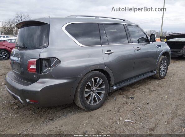 JN8AY2ND9K9088599 2019 NISSAN ARMADA Серебряный Задняя правая четверть
