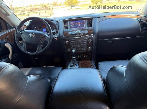 JN8AY2NF3H9300908 2017 NISSAN ARMADA Black ხელსაწყოთა პანელის ხედი
